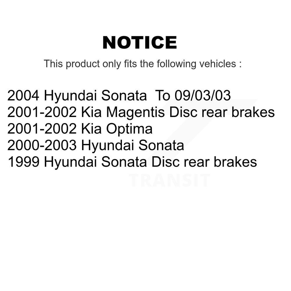 Front Rear Ceramic Disc Brake Pads And Parking Shoes Kit For Hyundai Sonata KNN-100645