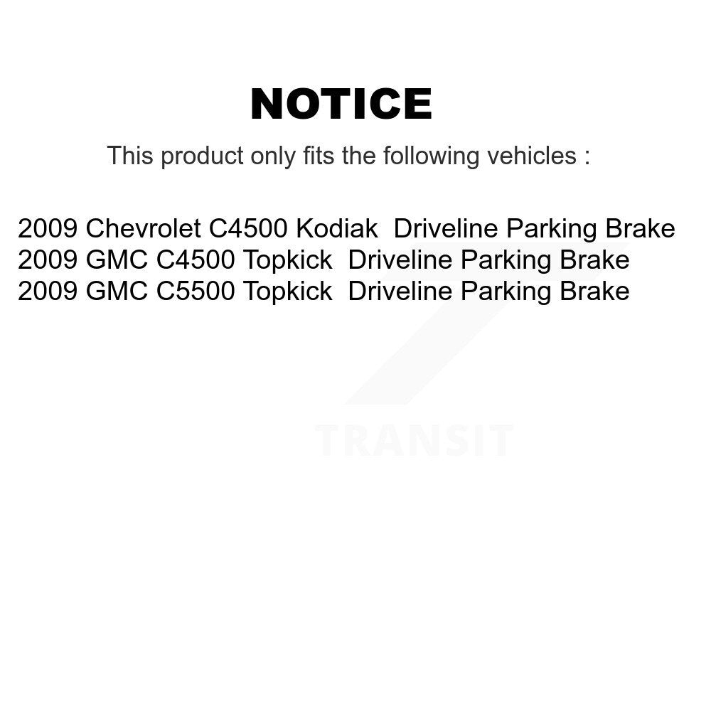 Front Rear Semi-Metallic Disc Brake Pads And Parking Shoes Kit For GMC C4500 KNN-100687