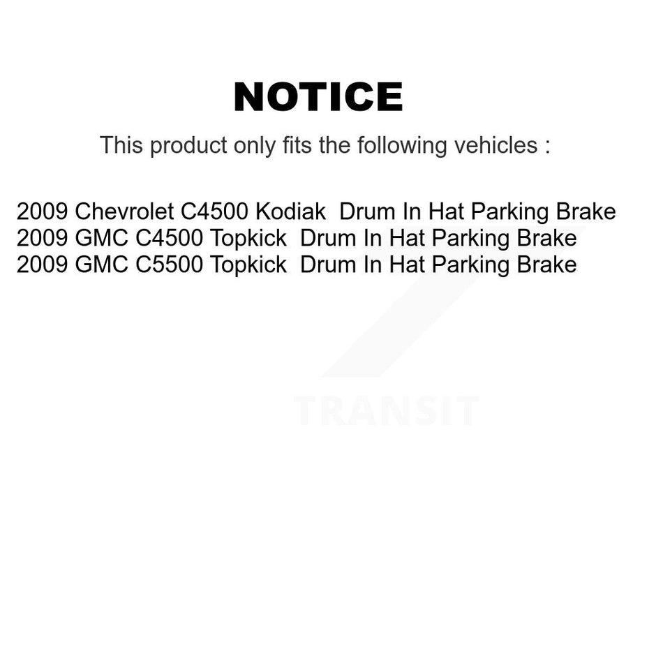 Front Rear Semi-Metallic Disc Brake Pads And Parking Shoes Kit For GMC C4500 KNN-100689
