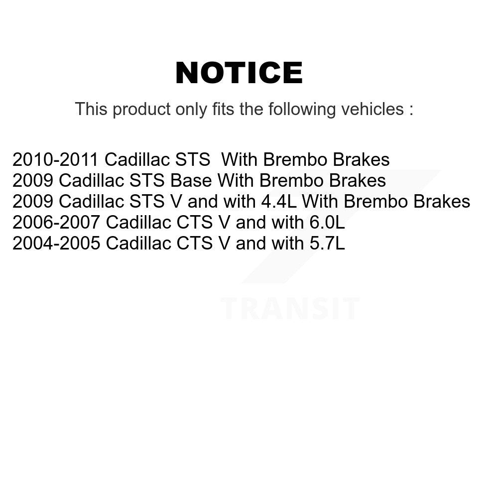 Front Rear Semi-Metallic Disc Brake Pads And Parking Shoes Kit For Cadillac KNN-100754
