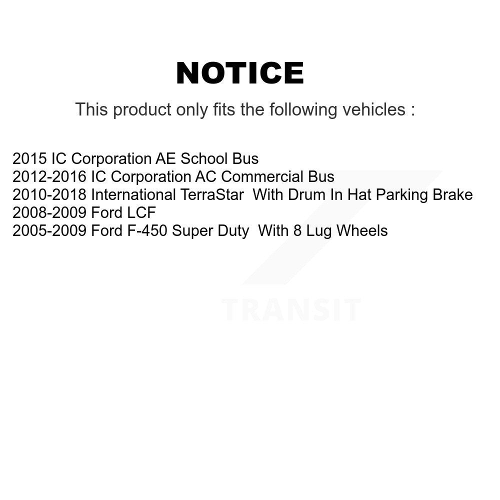 Front Rear Semi-Metallic Disc Brake Pads And Parking Shoes Kit For Ford F-450 KNN-100809