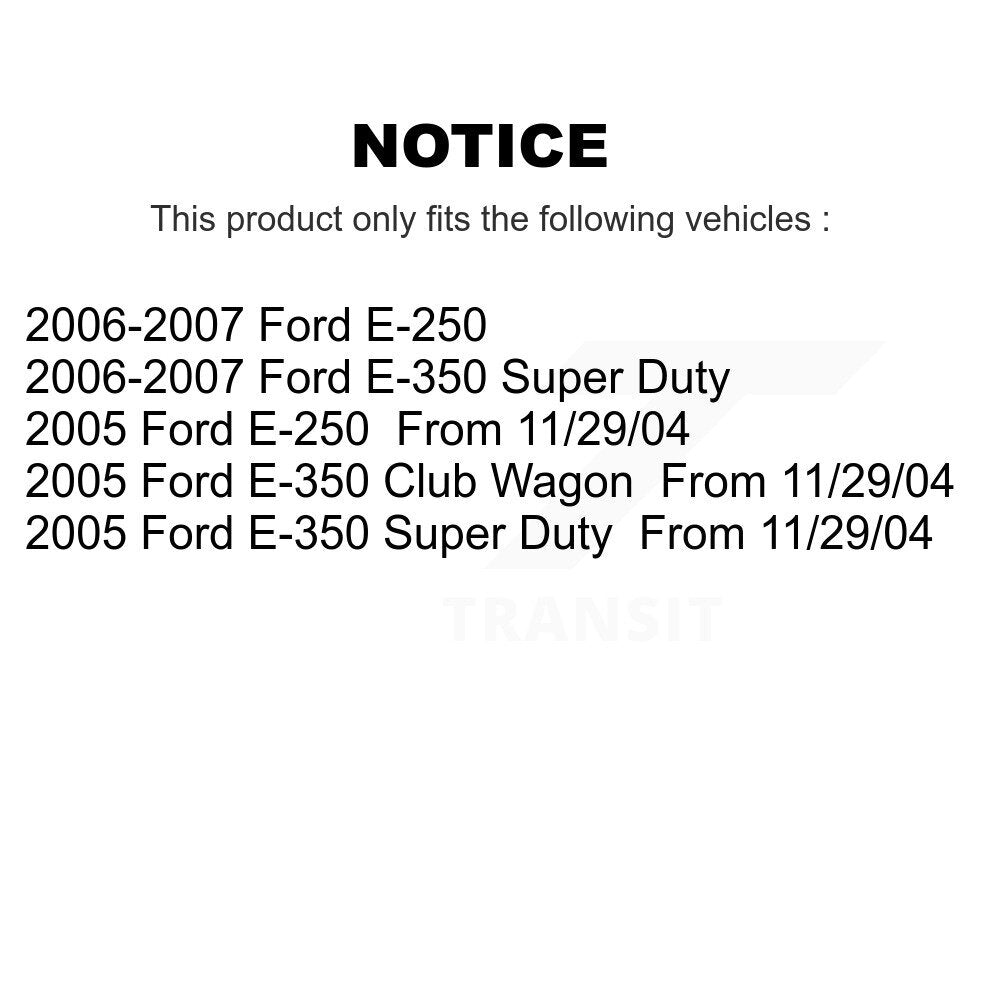 Front Rear Semi-Metallic Disc Brake Pads And Parking Shoes Kit For Ford E-350 KNN-100868