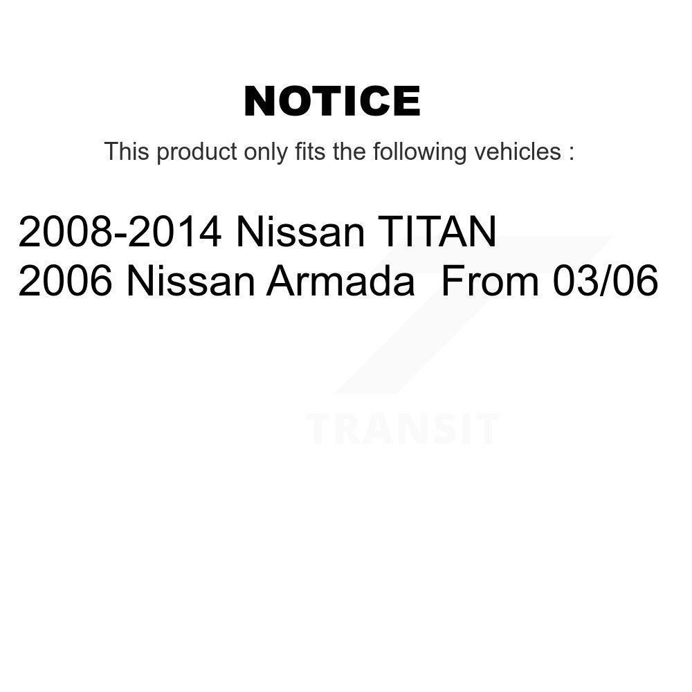 Front Rear Ceramic Disc Brake Pads And Parking Shoes Kit For Nissan TITAN KNN-100891