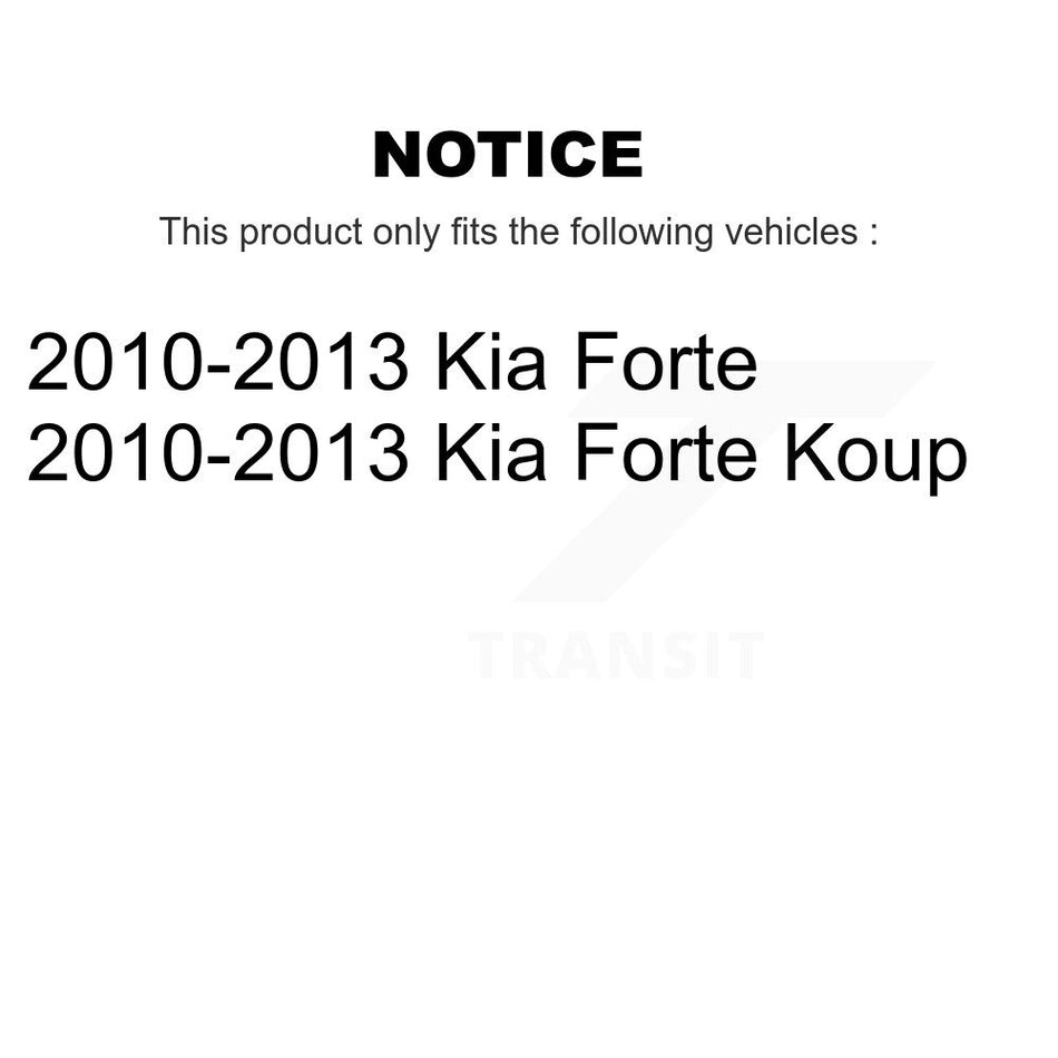 Front Rear Ceramic Disc Brake Pads And Parking Shoes Kit For Kia Forte Koup KNN-100952