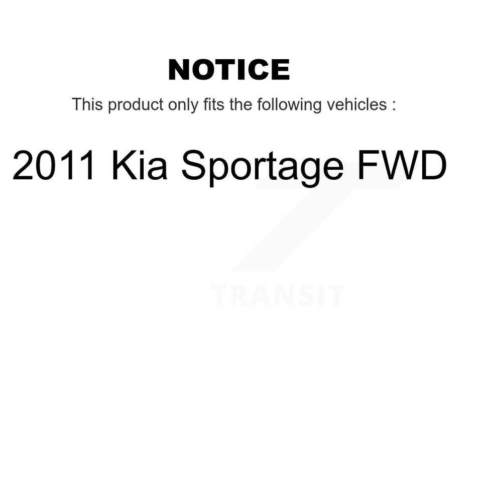 Front Rear Ceramic Disc Brake Pads And Parking Shoes Kit For Kia Sportage FWD KNN-100964