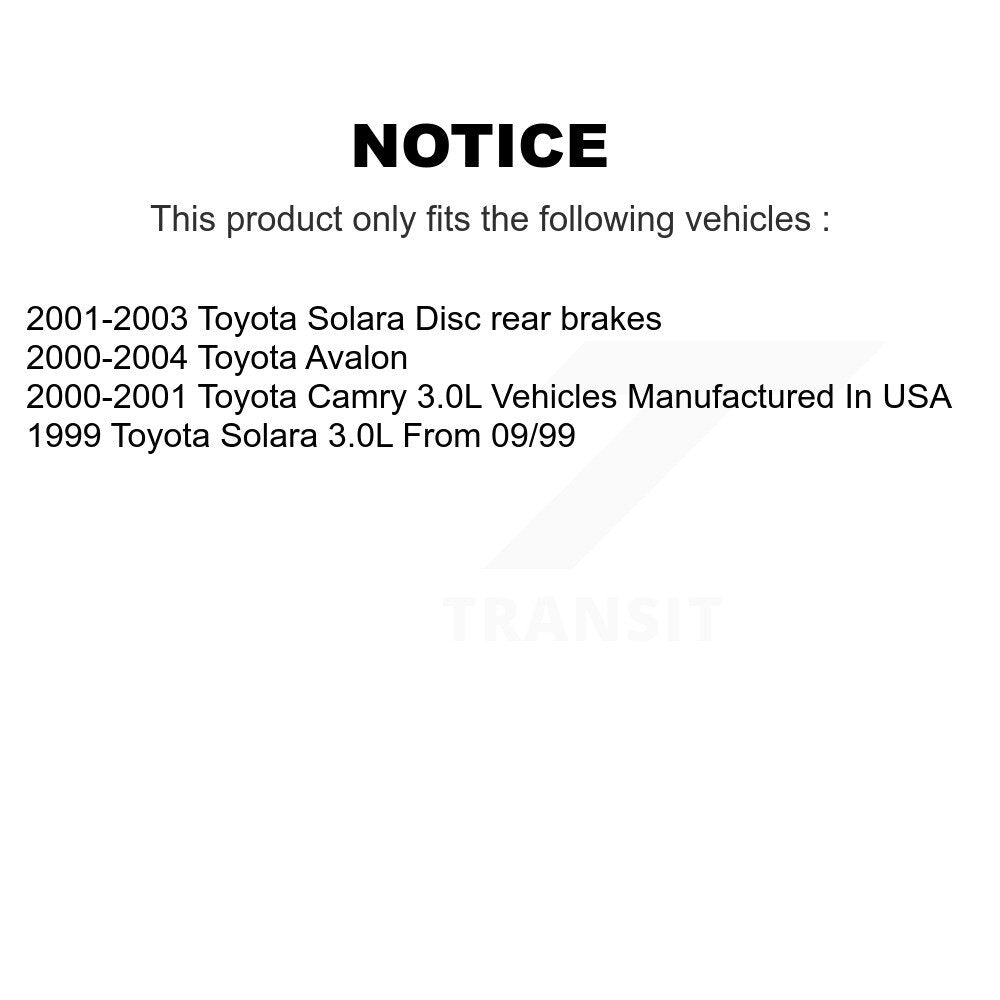 Front Rear Ceramic Disc Brake Pads And Parking Shoes Kit For Toyota Camry KNN-101103