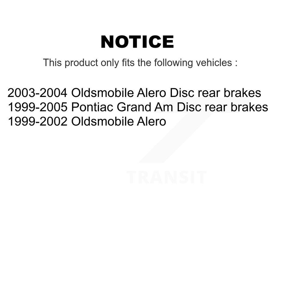 Front Rear Ceramic Disc Brake Pads And Parking Shoes Kit For Pontiac Grand Am KNN-101130