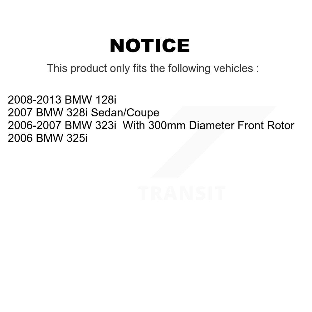 Front Rear Semi-Metallic Disc Brake Pads And Parking Shoes Kit For BMW 128i KNN-101184