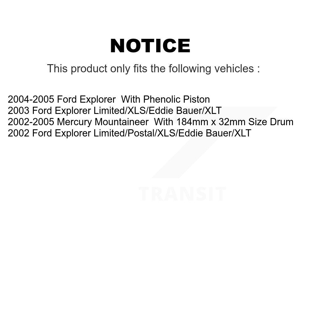 Front Rear Ceramic Disc Brake Pads And Parking Shoes Kit For Ford Explorer KNN-101215