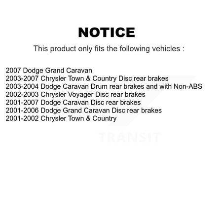 Front Rear Semi-Metallic Disc Brake Pads And Parking Shoes Kit For Dodge Grand KNN-101217