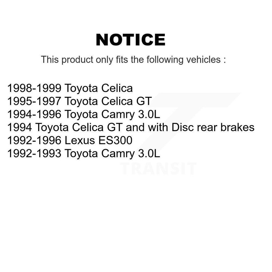 Front Rear Ceramic Disc Brake Pads And Parking Shoes Kit For Toyota Camry KNN-101220