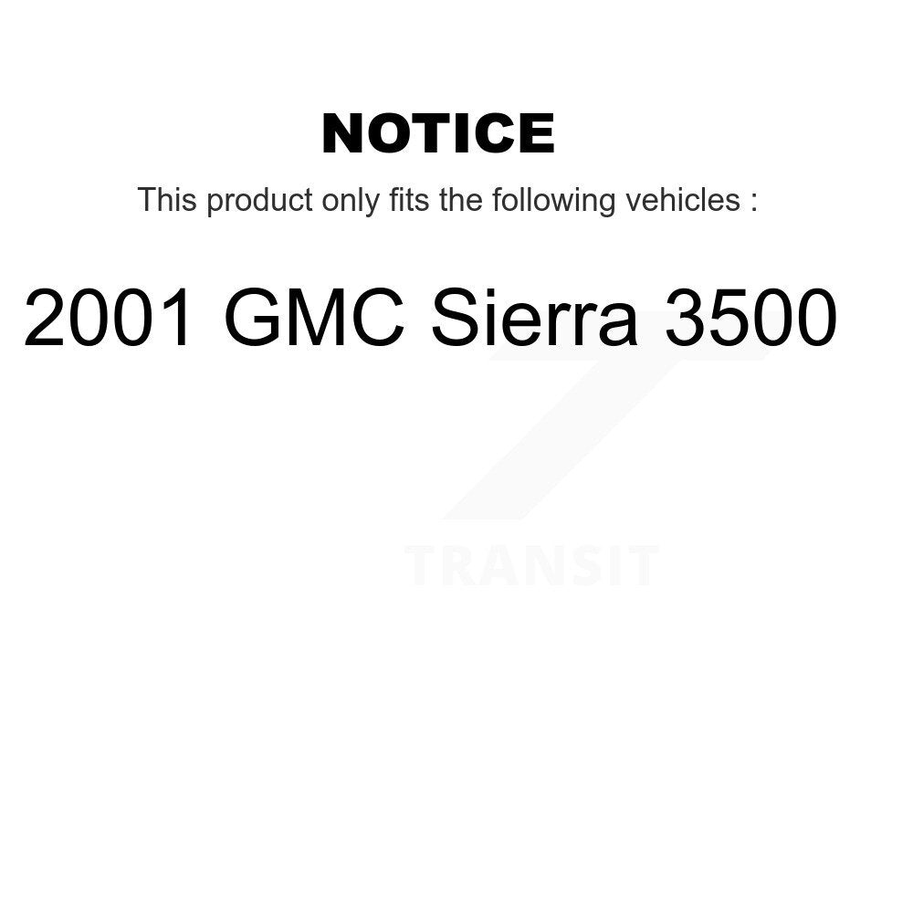 Front Rear Ceramic Disc Brake Pads And Parking Shoes Kit For GMC Sierra 3500 KNN-101337
