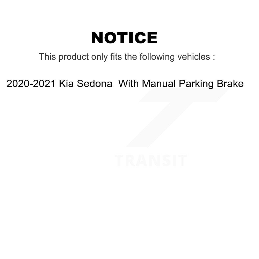 Front Rear Ceramic Disc Brake Pads And Parking Shoes Kit For Kia Sedona KNN-101428