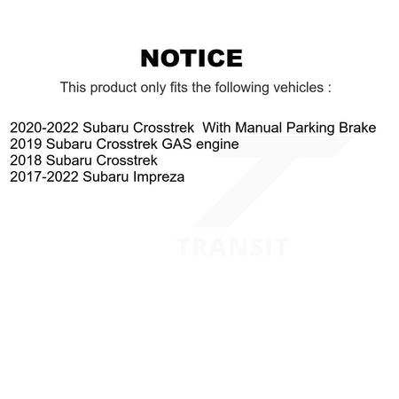 Front Rear Ceramic Disc Brake Pads And Parking Shoes Kit For Subaru Crosstrek KNN-101544