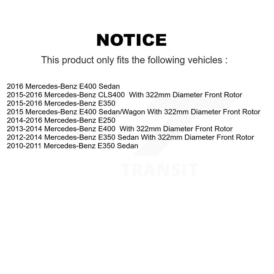 Front Rear Semi-Metallic Disc Brake Pads And Parking Shoes Kit For E350 E400 KNN-101582