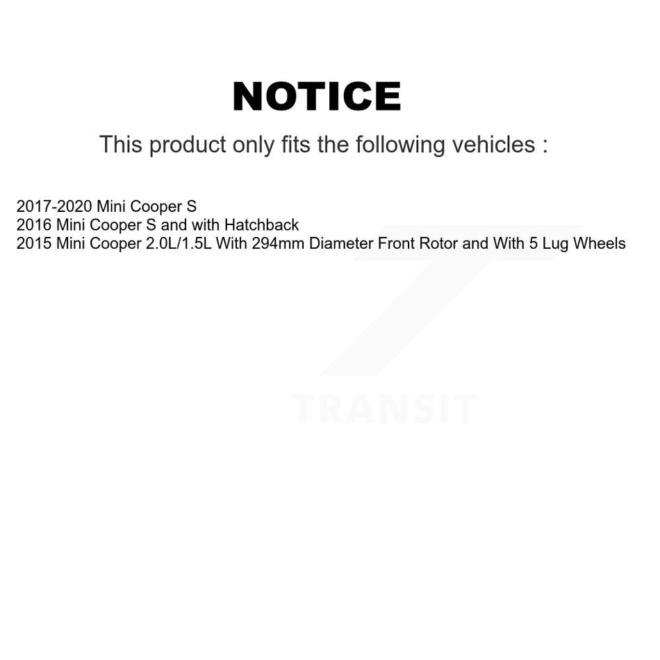 Front Rear Ceramic Disc Brake Pads And Extra Wear Sensors Kit For Mini Cooper KNW-100011