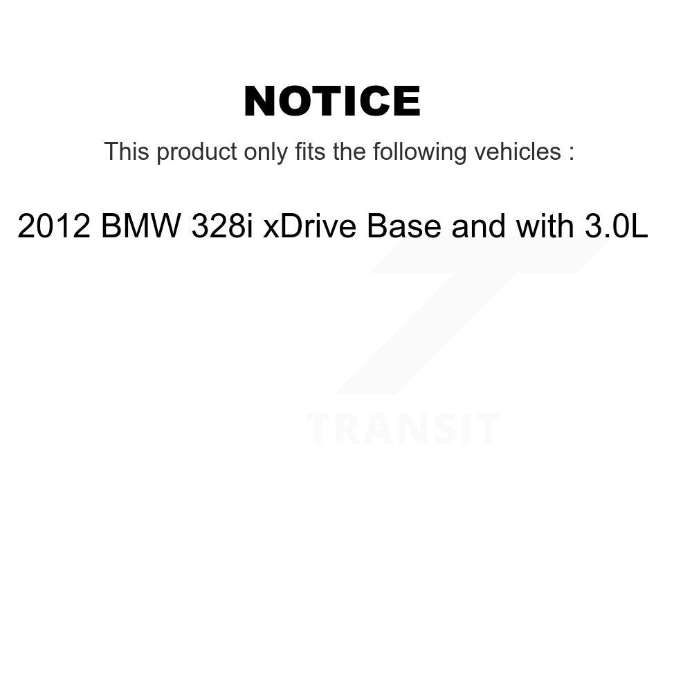 Front Rear Ceramic Disc Brake Pad Wear Sensor Kit For 2012 BMW 328i xDrive Base with 3.0L KNW-100053
