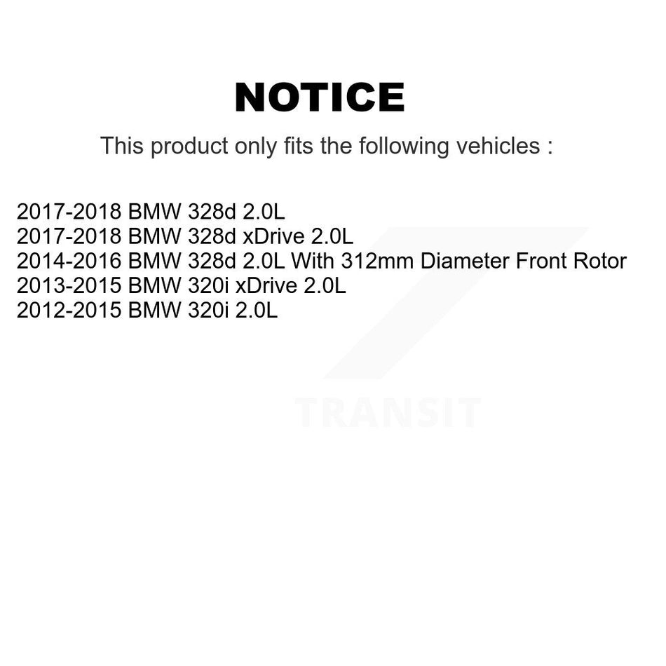 Front Rear Ceramic Disc Brake Pads And Wear Sensors Kit For BMW 320i xDrive 328d 2.0L KNW-100262