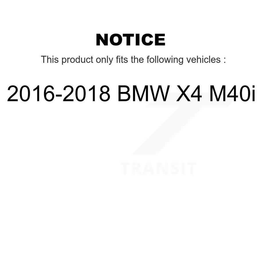 Front Rear Ceramic Disc Brake Pads And Wear Sensors Kit For 2016-2018 BMW X4 M40i KNW-100289