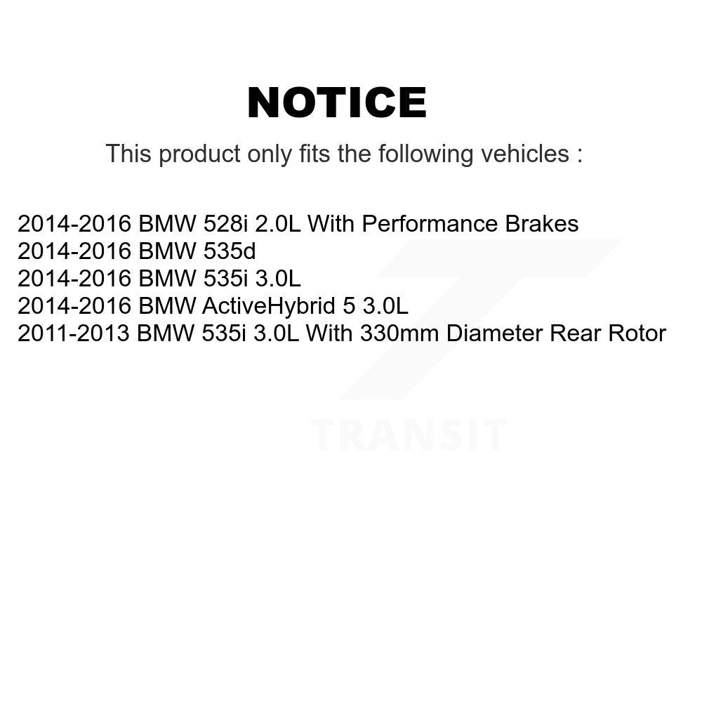 Front Rear Ceramic Disc Brake Pad & Wear Sensor Kit For BMW 535i 528i 535d ActiveHybrid 5 KNW-100290