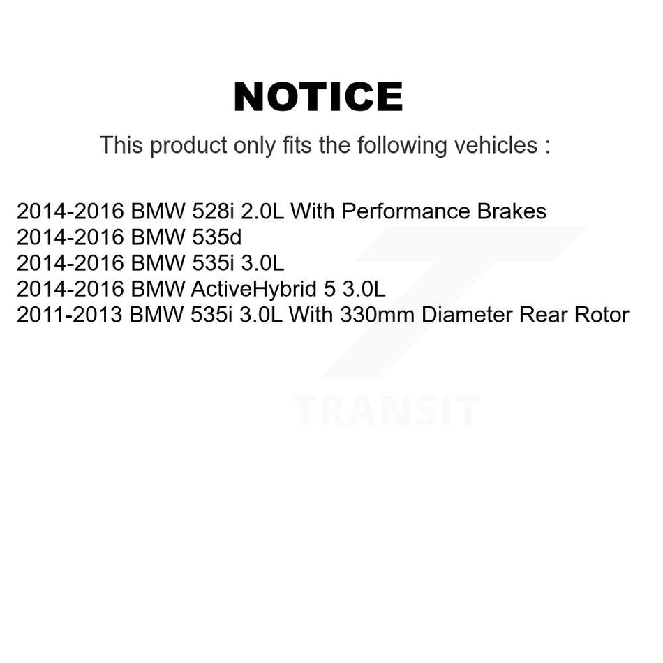 Front Rear Ceramic Disc Brake Pad & Wear Sensor Kit For BMW 535i 528i 535d ActiveHybrid 5 KNW-100290