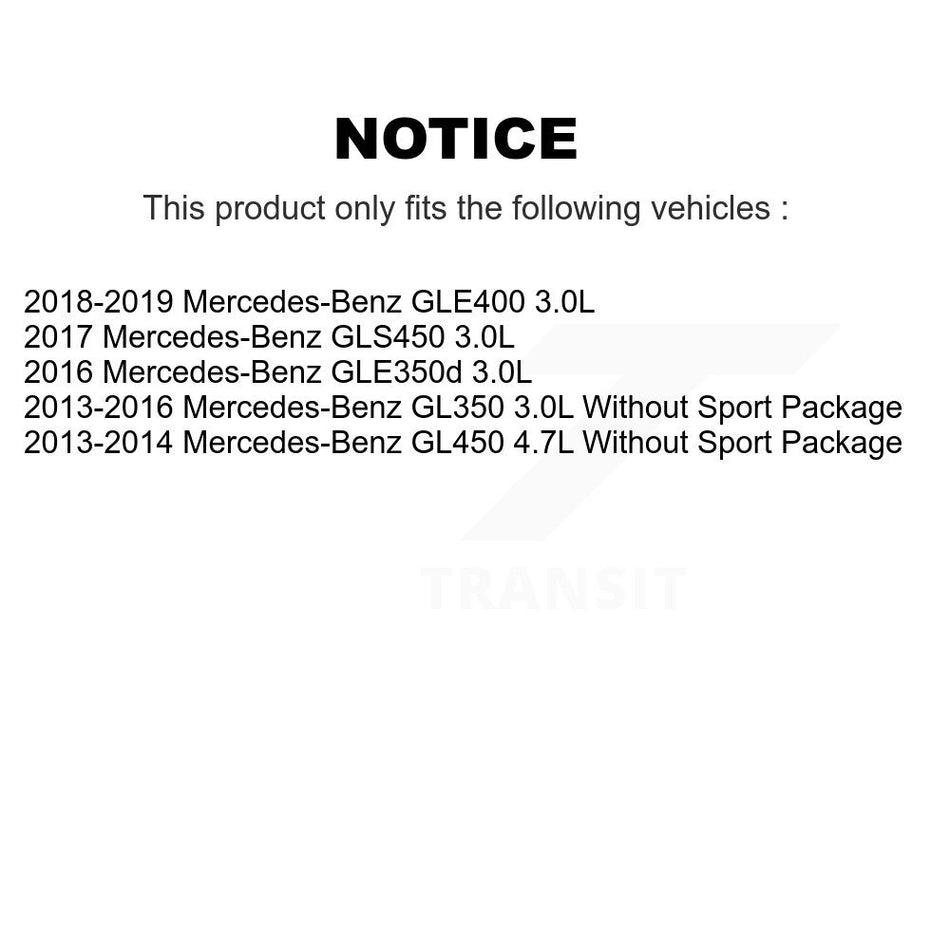 Front Rear Ceramic Brake Pads Wear Sensor Kit For Mercedes-Benz GLE400 GL350 GLS450 GL450 KNW-100326