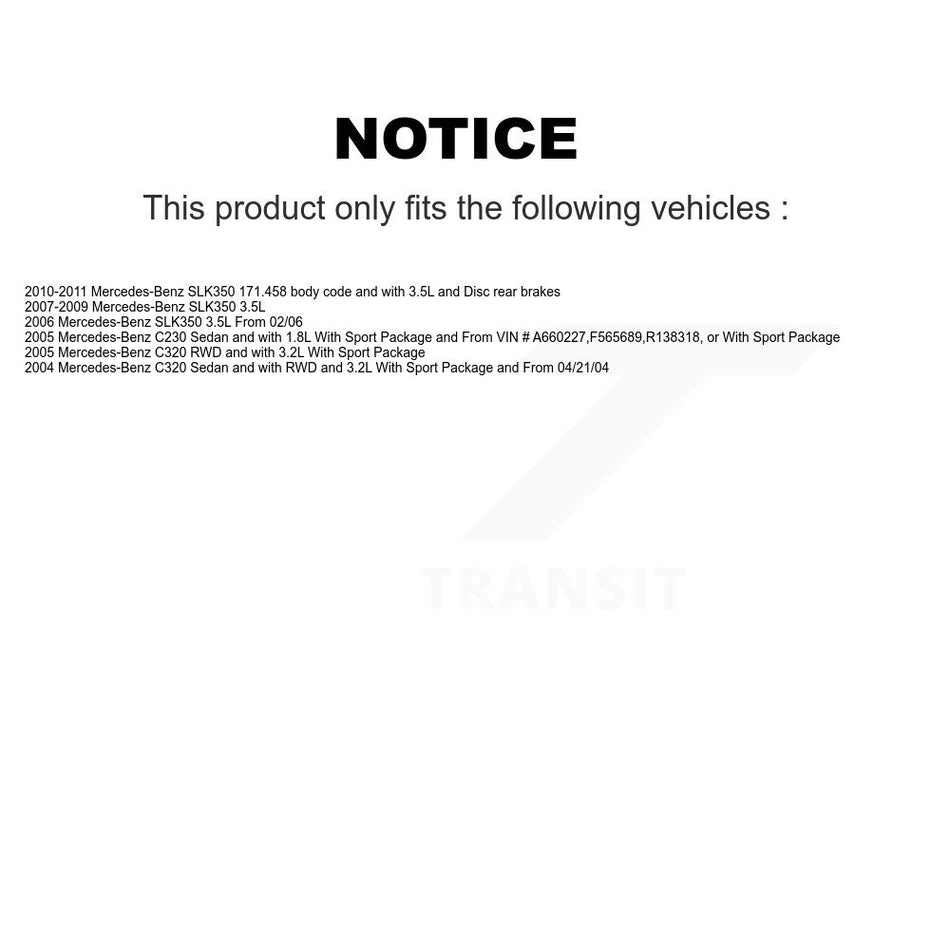 Front Rear Ceramic Disc Brake Pads And Wear Sensor Kit For Mercedes-Benz SLK350 C230 C320 KNW-100333