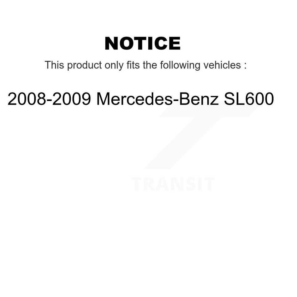 Front Rear Ceramic Disc Brake Pads And Wear Sensors Kit For 2008-2009 Mercedes-Benz SL600 KNW-100344