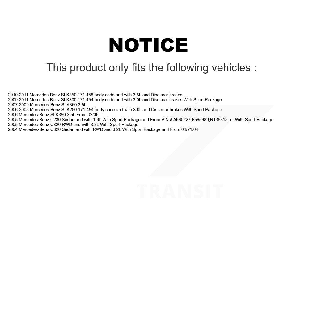 Front Ceramic Brake Pads Wear Sensor Kit For Mercedes-Benz SLK350 C230 SLK280 SLK300 C320 KNW-100532