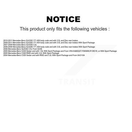 Front Ceramic Brake Pads Wear Sensor Kit For Mercedes-Benz SLK350 C230 SLK280 SLK300 C320 KNW-100532