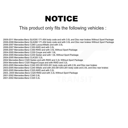 Front Ceramic Brake Pad Wear Sensor Kit For Mercedes-Benz C240 C230 C280 C320 SLK280 C350 KNW-100534