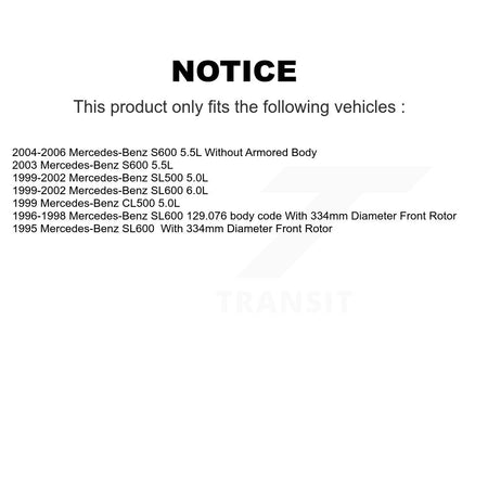 Front Ceramic Disc Brake Pad And Wear Sensor Kit For Mercedes-Benz SL500 SL600 S600 CL500 KNW-100601