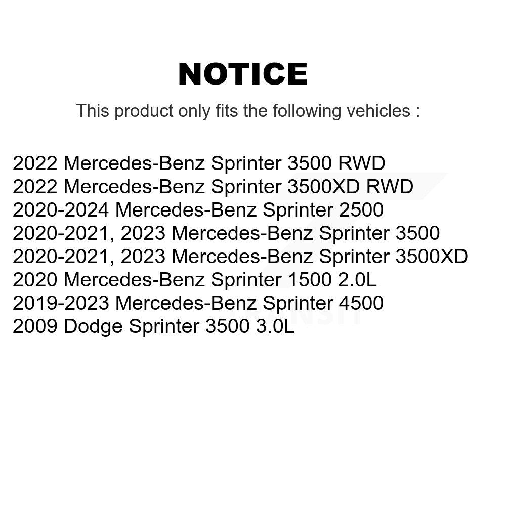 Front Ceramic Brake Pad & Extra Wear Sensor Kit For Mercedes-Benz Sprinter 2500 3500 4500 KNW-100631