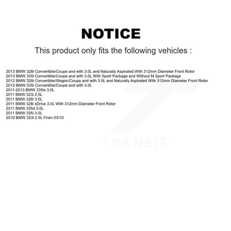 Front Ceramic Disc Brake Pad And Wear Sensor Kit For BMW 328i xDrive 323i 335i 335is 335d KNW-100667