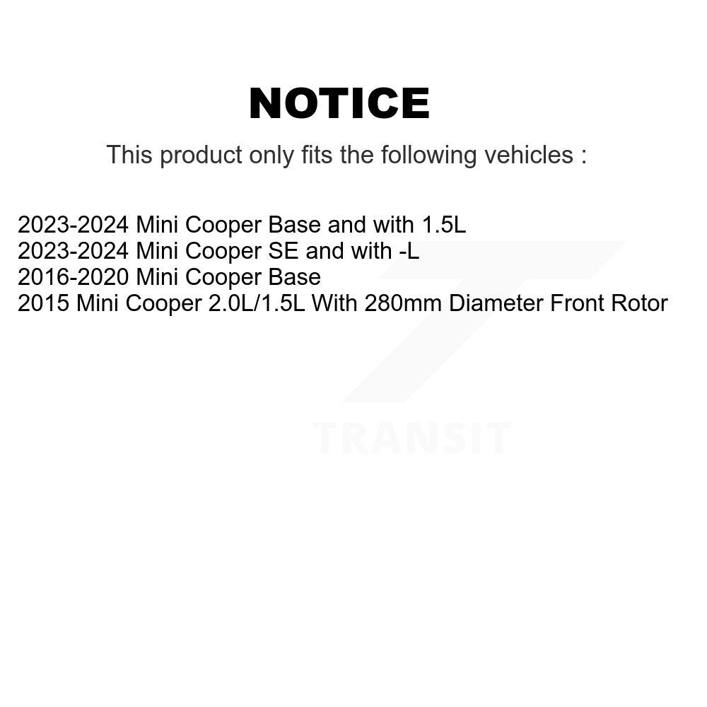 Front Ceramic Disc Brake Pads And Wear Sensors Kit For Mini Cooper KNW-100707