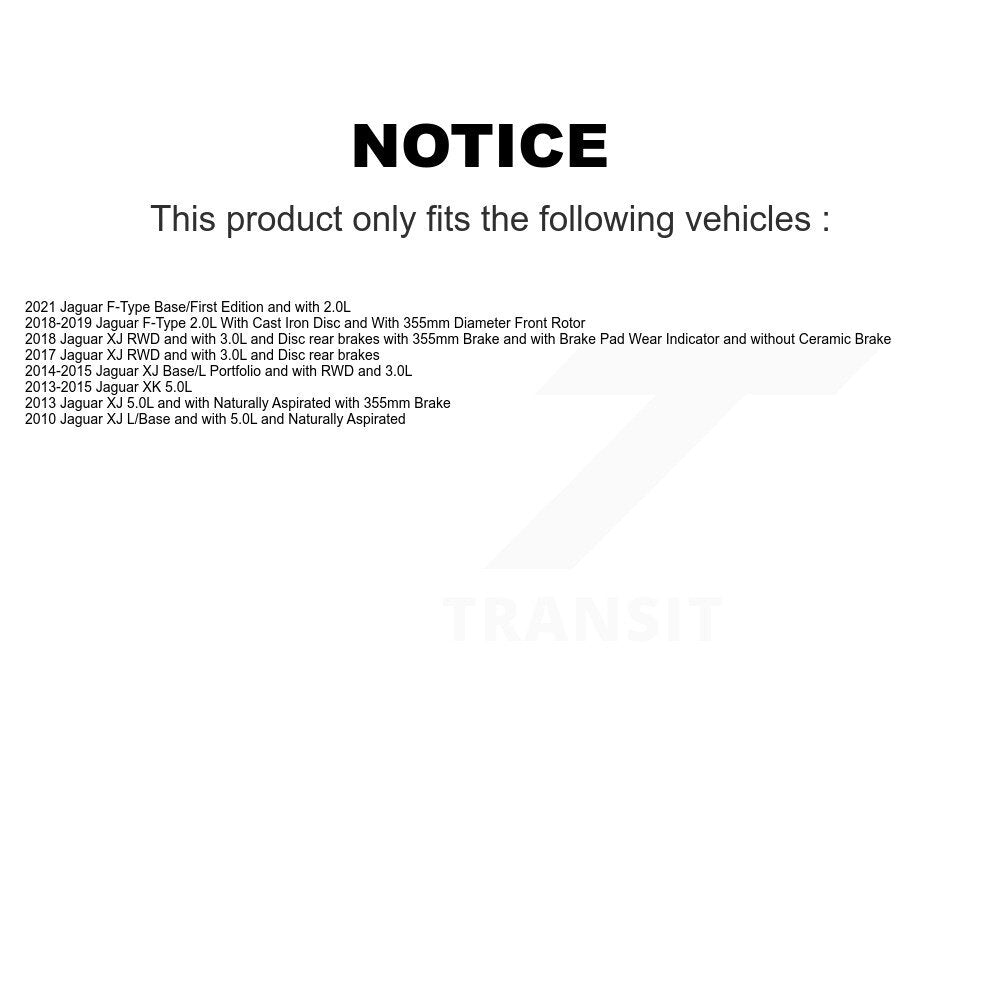 Front Ceramic Disc Brake Pads And Wear Sensors Kit For Jaguar XJ F-Type XK KNW-100717