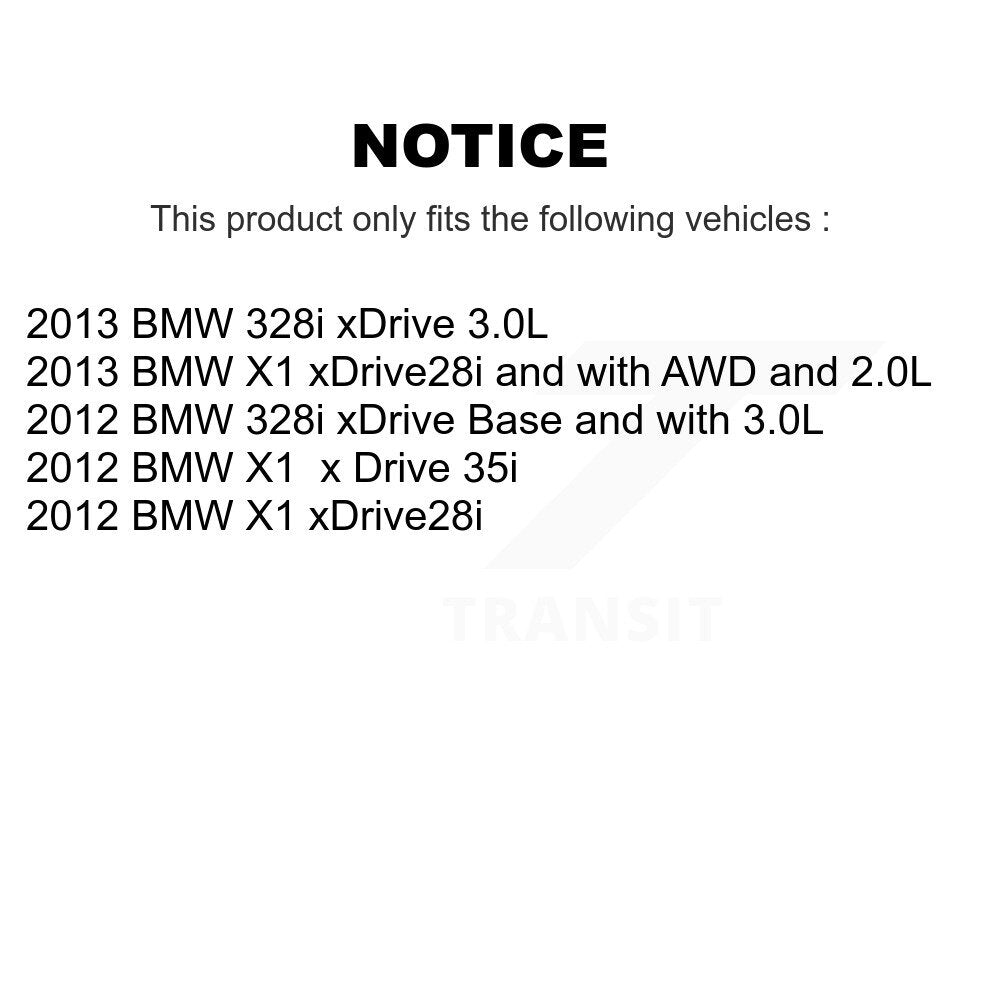 Front Ceramic Disc Brake Pads And Wear Sensors Kit For BMW 328i xDrive X1 KNW-100730