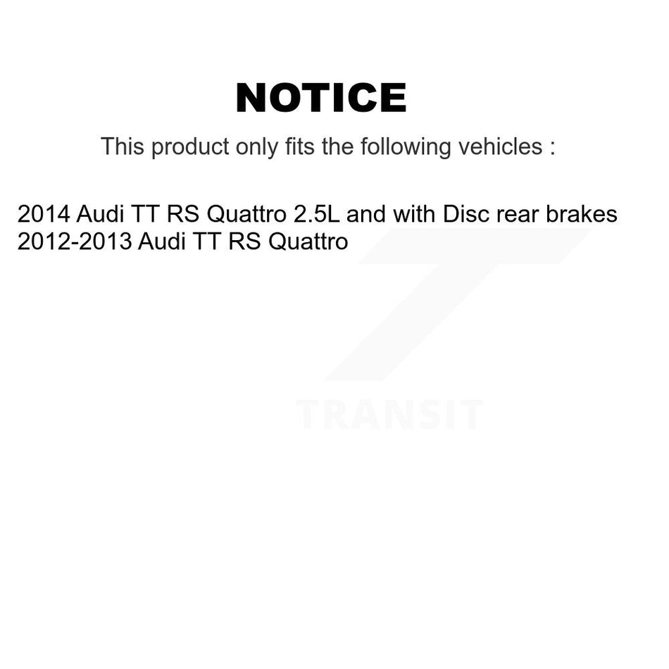 Front Ceramic Disc Brake Pads And Wear Sensors Kit For Audi TT RS Quattro KNW-100773