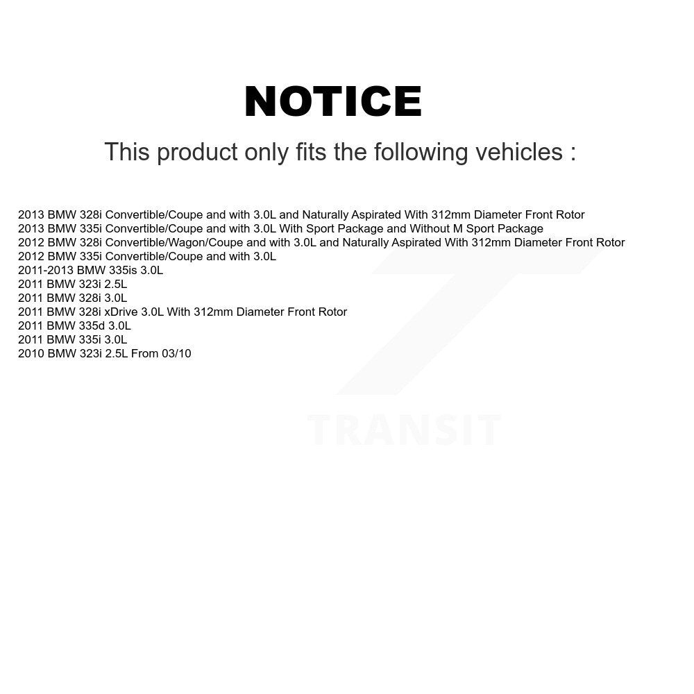 Front Ceramic Disc Brake Pad And Wear Sensor Kit For BMW 328i xDrive 323i 335i 335is 335d KNW-100815