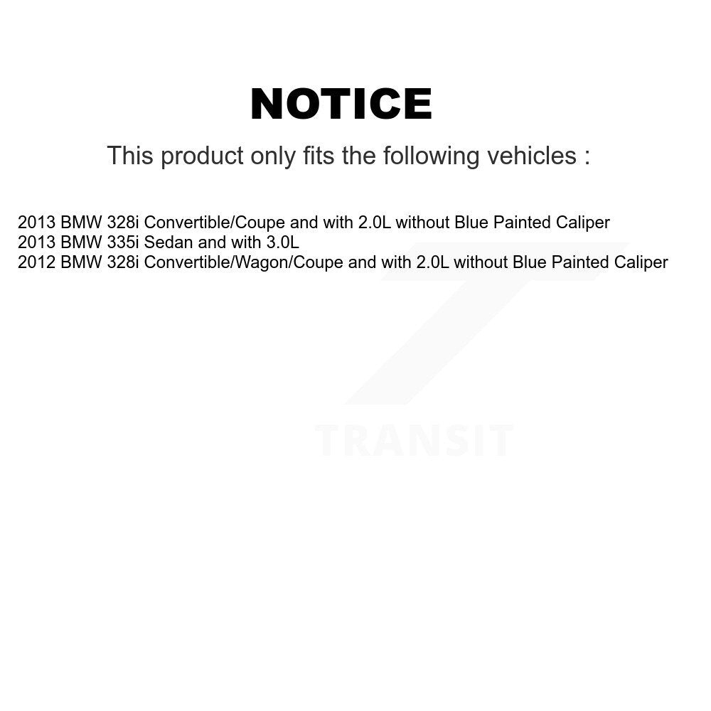 Front Ceramic Disc Brake Pads And Wear Sensors Kit For BMW 328i 335i KNW-100816