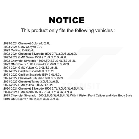 Rear Ceramic Brake Pad & Extra Wear Sensor Kit For GMC Chevrolet Silverado 1500 Sierra XL KNW-100877
