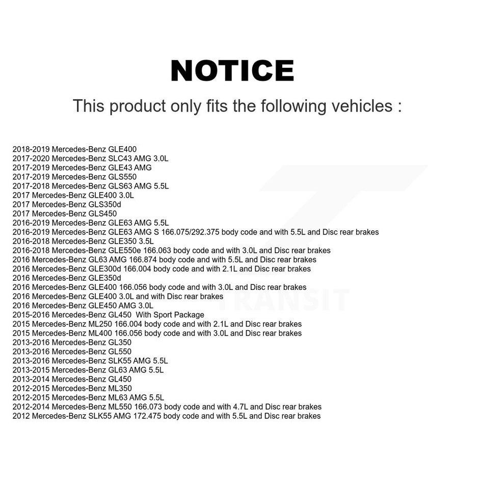 Rear Ceramic Brake Pads Wear Sensor Kit For Mercedes-Benz ML350 GLE400 GLE350 GL350 GLE43 KNW-100938