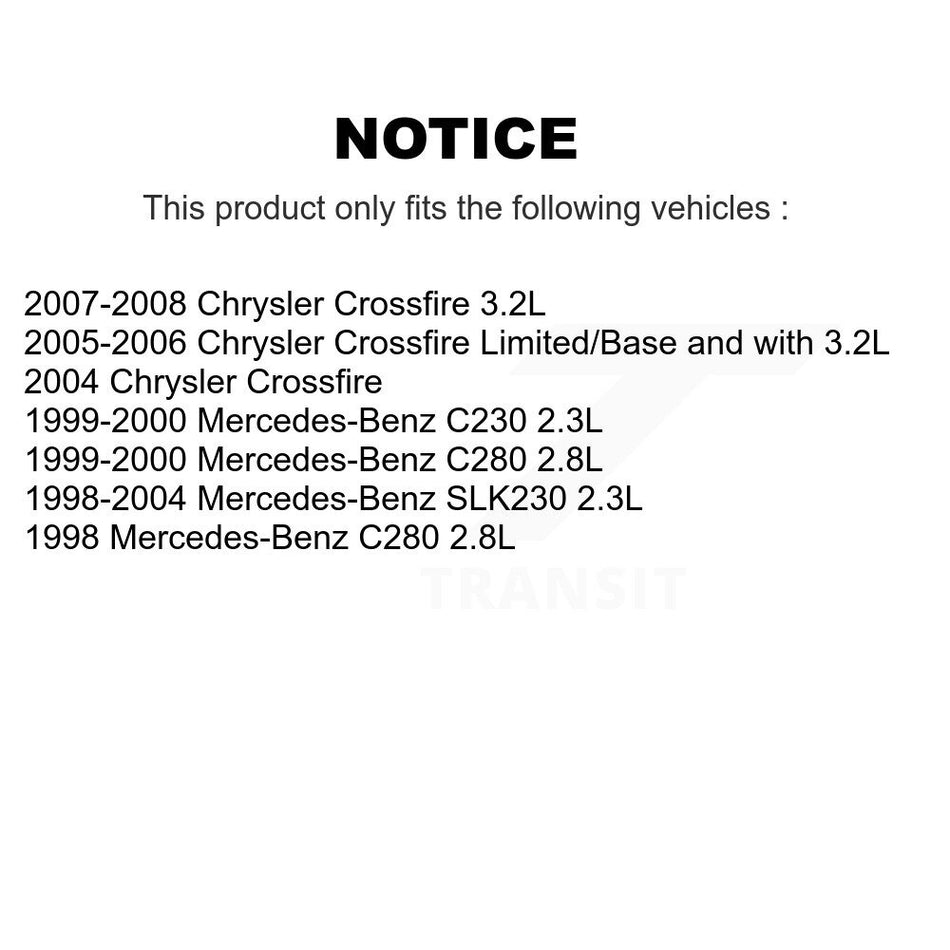 Rear Ceramic Disc Brake Pads And Wear Sensors Kit For Chrysler Crossfire KNW-100977