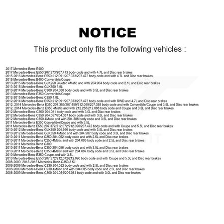 Rear Ceramic Brake Pad And Wear Sensor Kit For Mercedes-Benz C300 GLK350 GLK250 E350 C350 KNW-101070