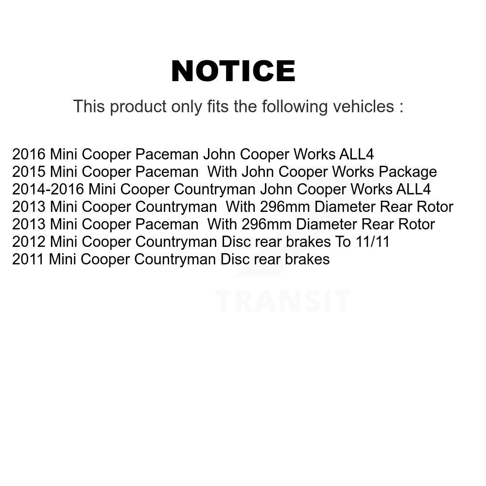 Rear Ceramic Disc Brake Pads And Wear Sensors Kit For Mini Cooper Countryman Paceman KNW-101087