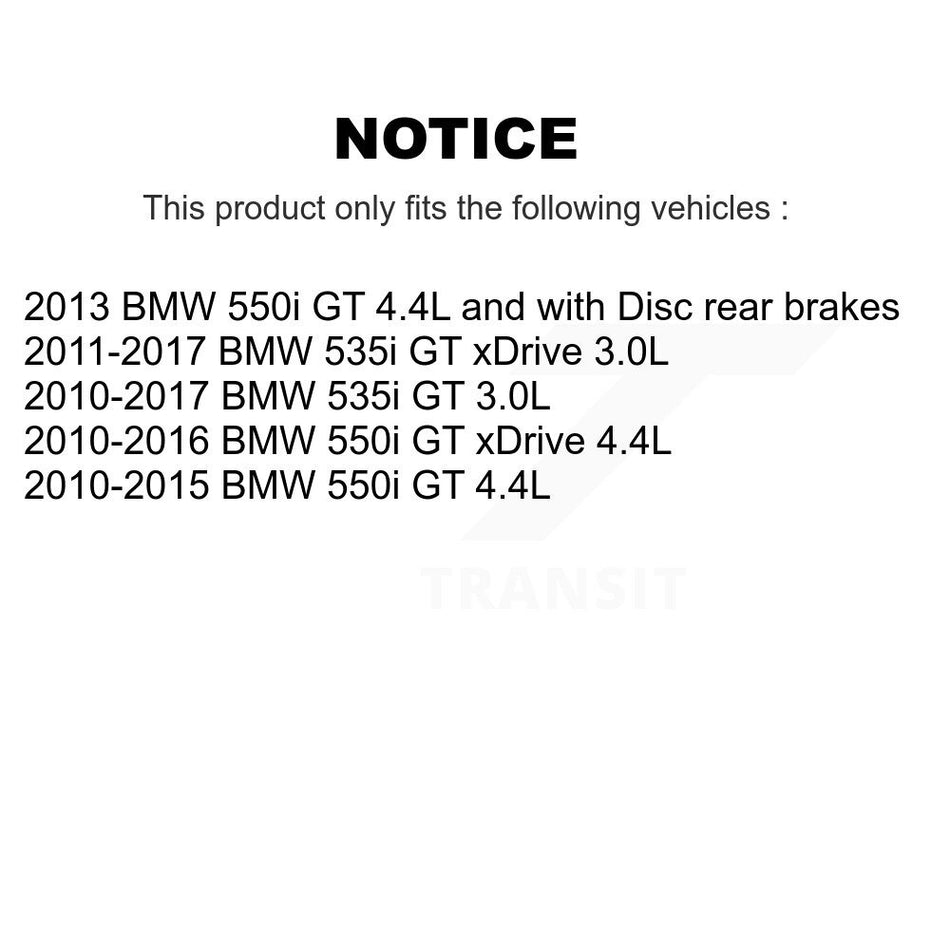 Rear Ceramic Disc Brake Pads And Wear Sensors Kit For BMW 535i GT xDrive 550i KNW-101097
