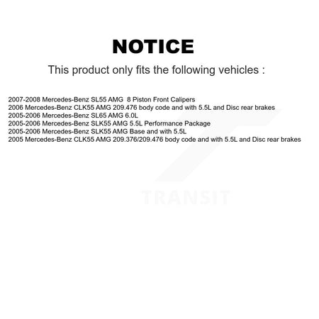 Rear Ceramic Disc Brake Pad & Wear Sensor Kit For Mercedes-Benz SLK55 AMG SL55 SL65 CLK55 KNW-101106