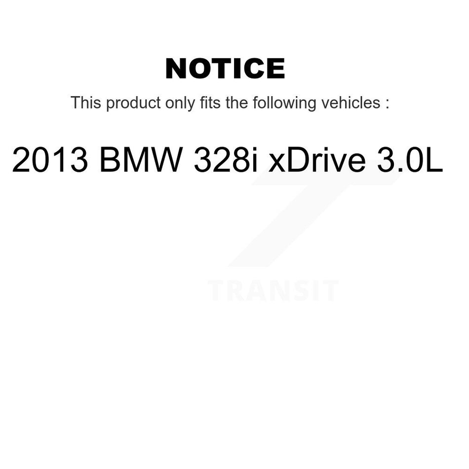 Front Rear Ceramic Disc Brake Pads And Wear Sensors Kit For 2013 BMW 328i xDrive 3.0L KNW-101111
