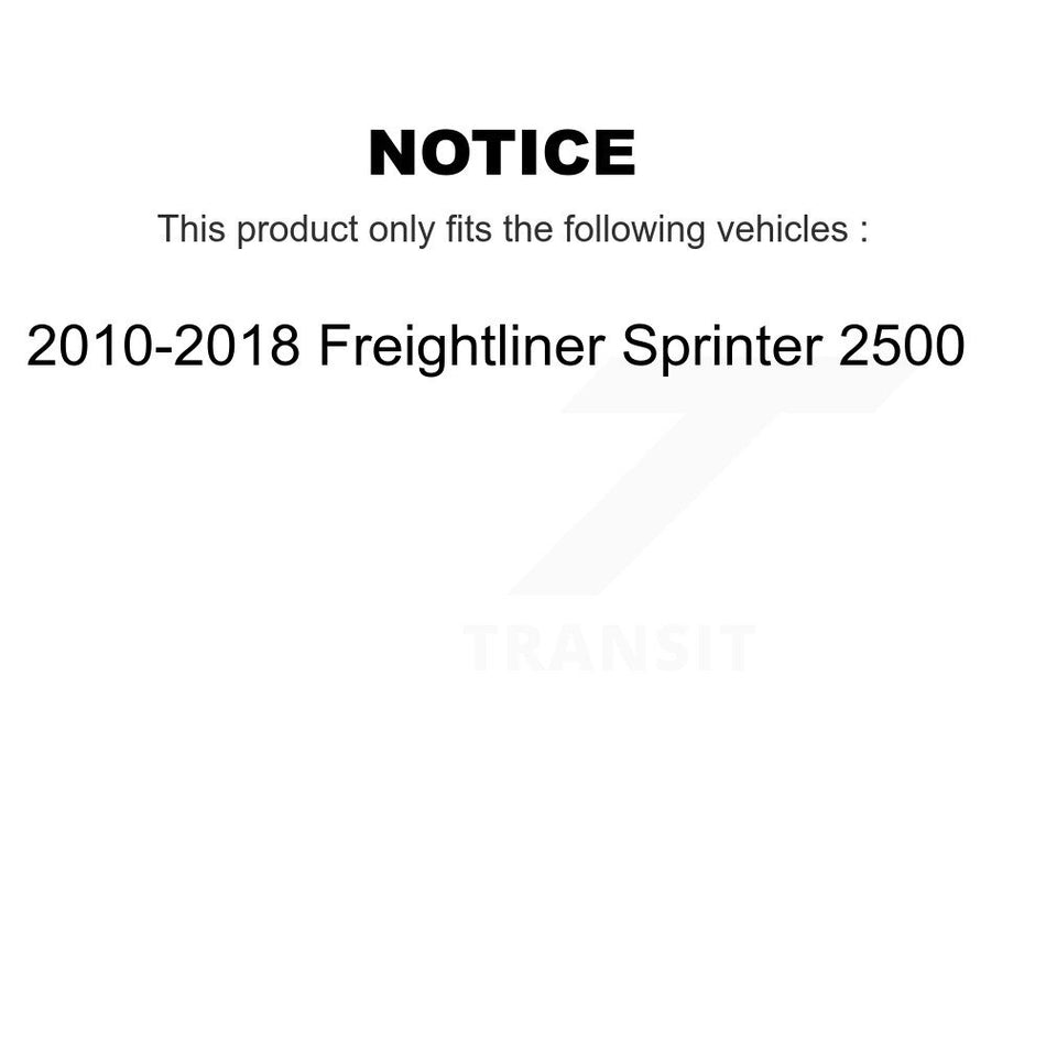 Front Rear Ceramic Brake Pad & Extra Wear Sensor Kit For 10-18 Freightliner Sprinter 2500 KNW-101122