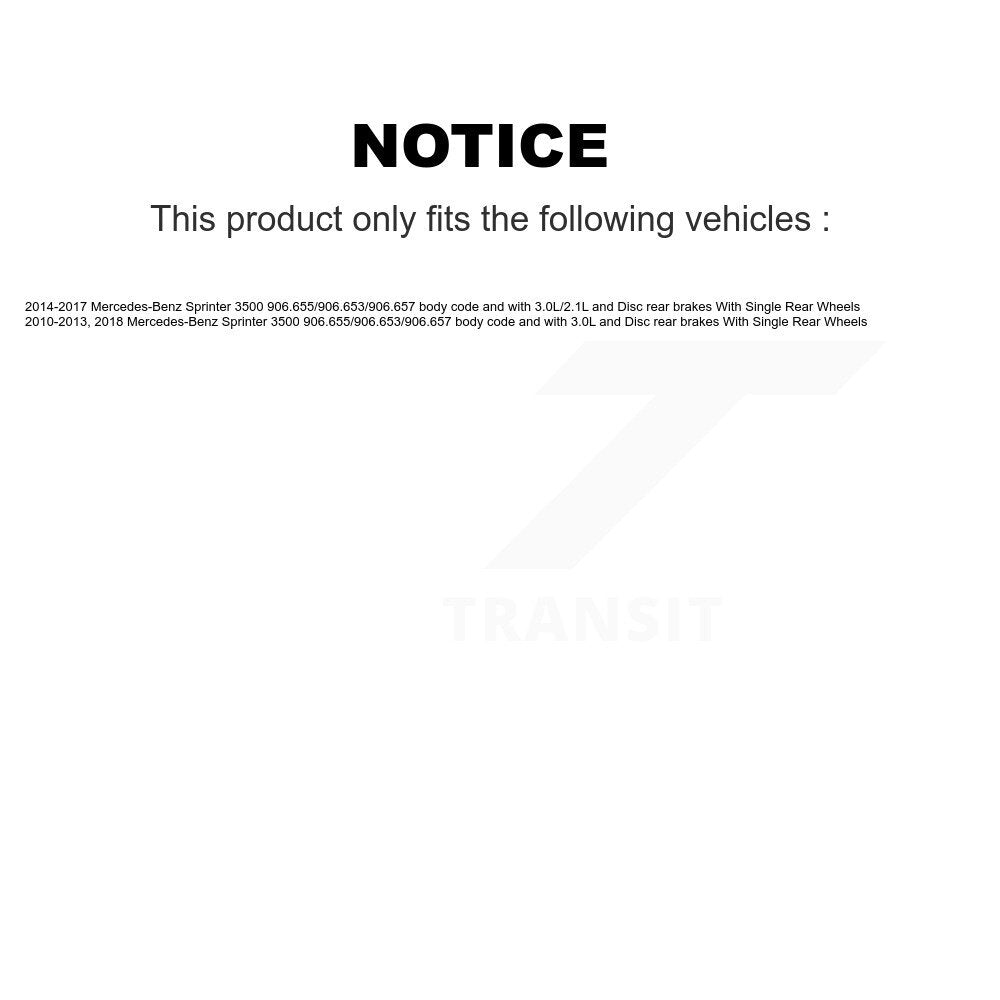 Front Rear Ceramic Disc Brake Pad & Extra Wear Sensor Kit For Mercedes-Benz Sprinter 3500 KNW-101257